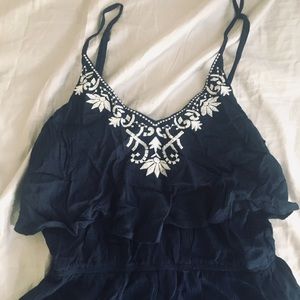 Lush Navy Romper